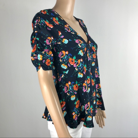 Zara Trafaluc Popover Blouse Bell Bo - Picture 8 of 9